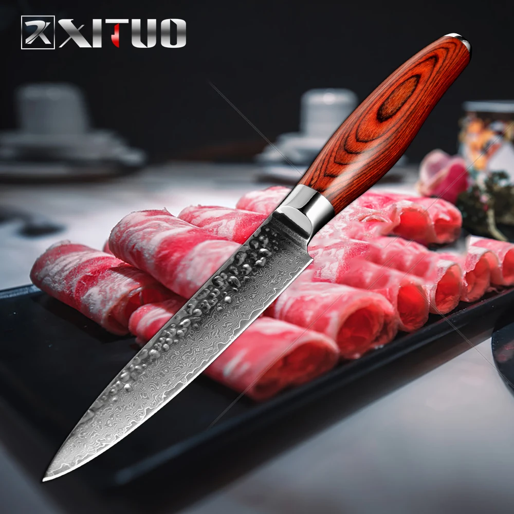 XITUO 6 дюймов ручной работы кованый кухонный нож японские VG10 Дамасские Ножи для
