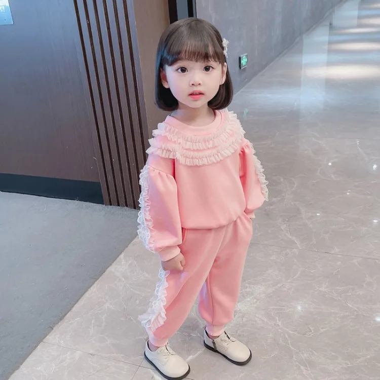 

Осень 2021, комплекты одежды для маленьких девочек, детская повседневная одежда, наряды, Студенческая спортивная одежда, милый стиль, детские ...