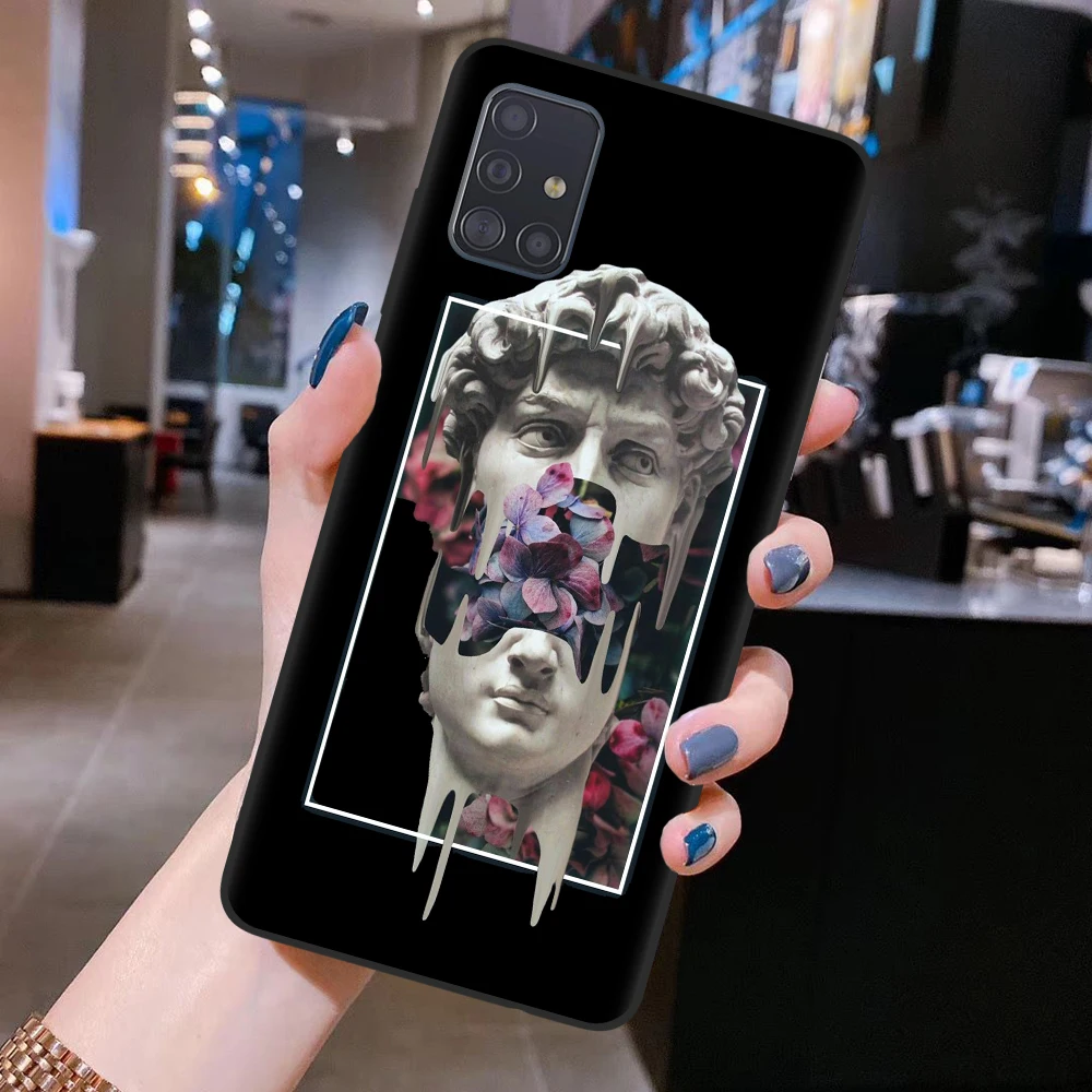 Роскошный чехол с изображением статуи Давида Медузы для телефона Samsung A51 A71 A10 A20 A30