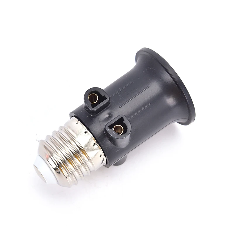 

1pc PBT Fireproof E27 Bulb Adapter Lamp Holder Base Socket Conversion with EU Plug AC100-240V 4A for Lights