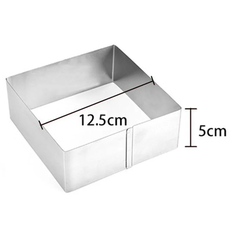 3 шт./компл. квадратное кольцо для Мусса из нержавеющей стали пресс-форм выпечки