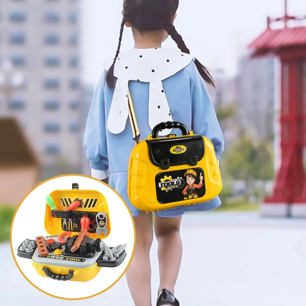 A Power Toolly DIYes Набор детских строительных молотков, мастерские, игрушки для ролевых игр, возможность улучшить игрушечный комплект в подарочной коробке - Цвет: A