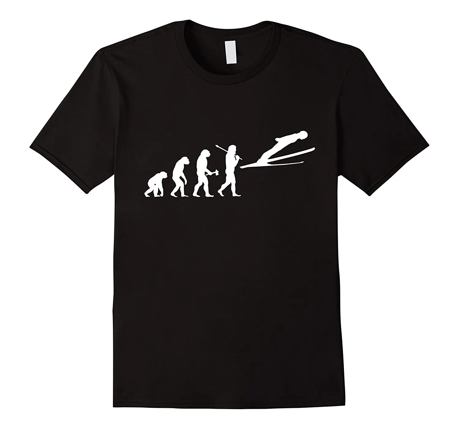 

Skies Jumping Jumper Evolution Funny T-Shirt Fashion T-Shirts Slim Fit O-Neck Top Tee Printed Pure Cotton Men'S Dress