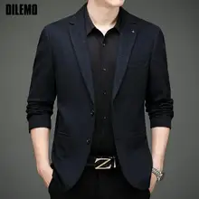 High end nova marca de designer moda casual inteligente elegante blazer jaqueta clássico simples negócio na moda terno casaco roupas masculinas (3)