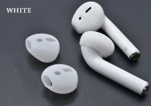 Однотонные силиконовые затычки для ушей для airpods Bluetooth наушники Нескользящие ушные петли чулки с силиконовй резинкой