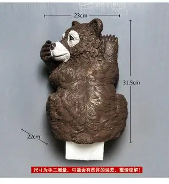 

Monkey Bear Creativity Kitchen Sanitary Paper Frame Animals Nordic Wall-hanging Rolling Paper Frame Japanese Toilet Kitchen