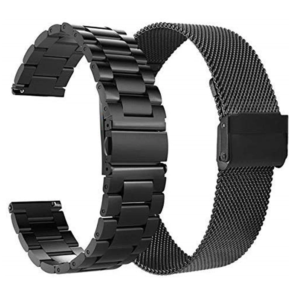 Наборы браслетов для samsung Galaxy Watch 46 мм/gear S3 22 мм 20 мм из нержавеющей стали, Миланский Браслет для активных 2, ремешок 40 мм 44 мм