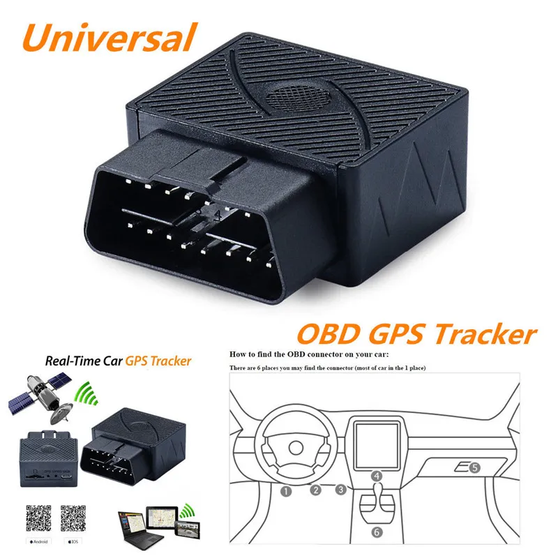 Мини-штекер gps-трекер OBDII 16PIN OBD Plug Play Car GSM OBD2 gps-трекер локатор OBDII с программным обеспечением приложение отслеживающее устройство