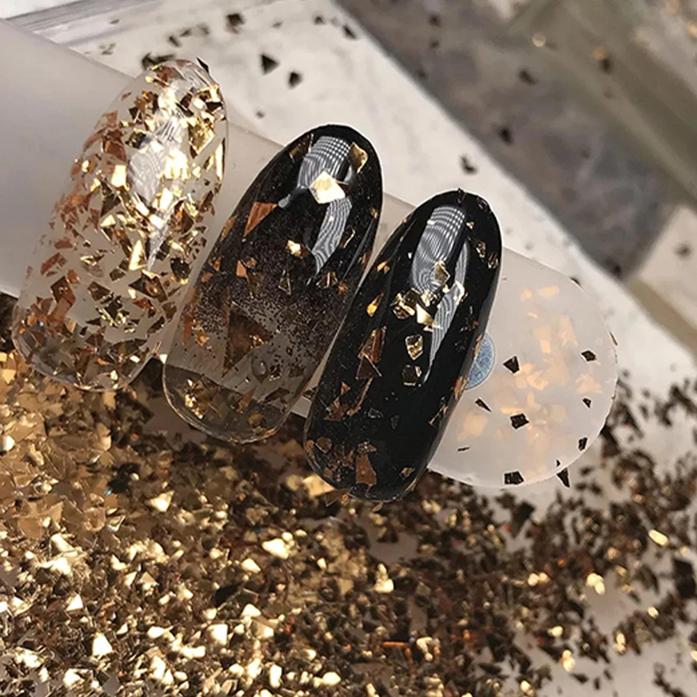 Искусственные золотые листочки античные серебряные хлопья для художественного