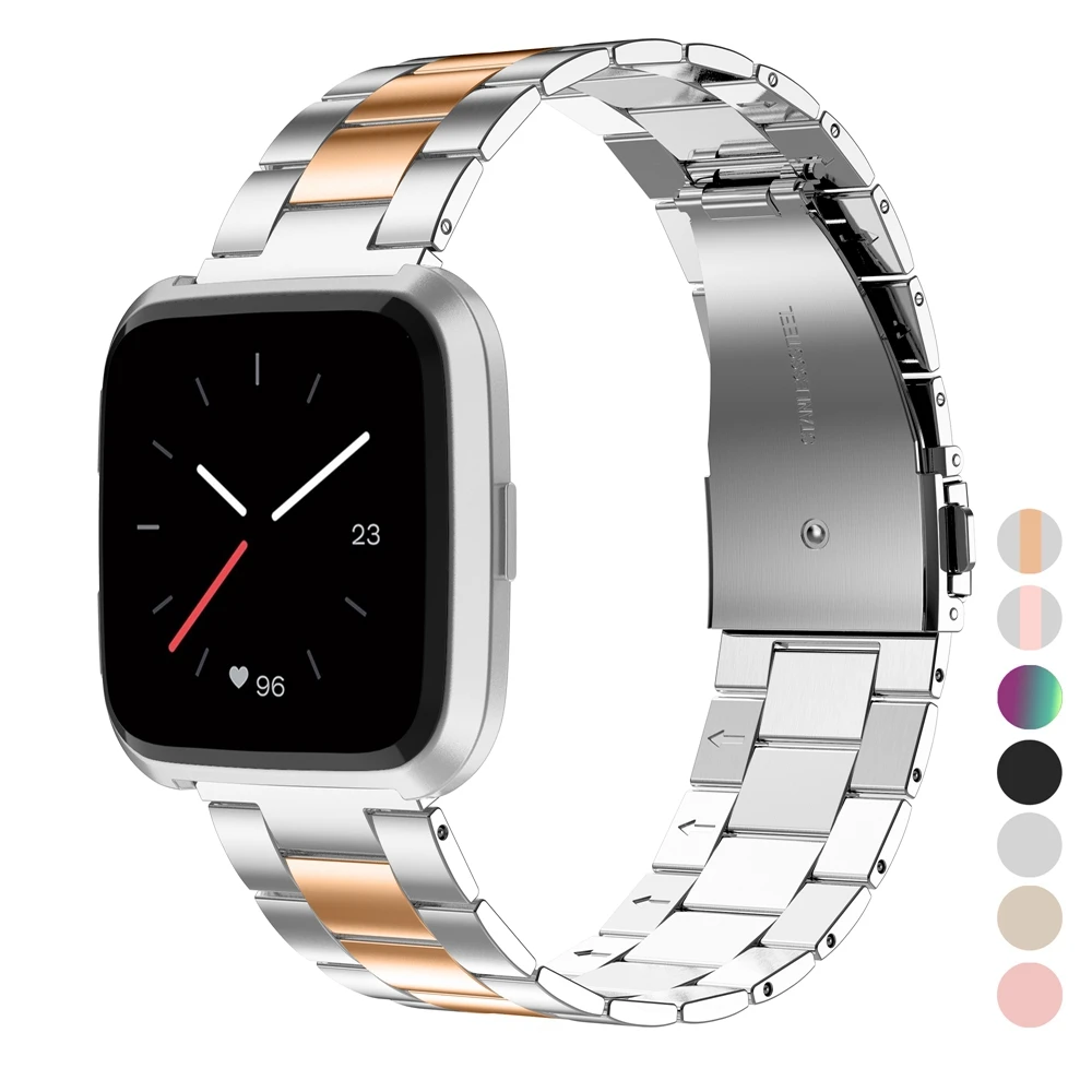 

Metal Strap For Fitbit Versa Band Strap Stainless Steel Bracelet For Fitbit Versa Wristbands Replacement Accessories