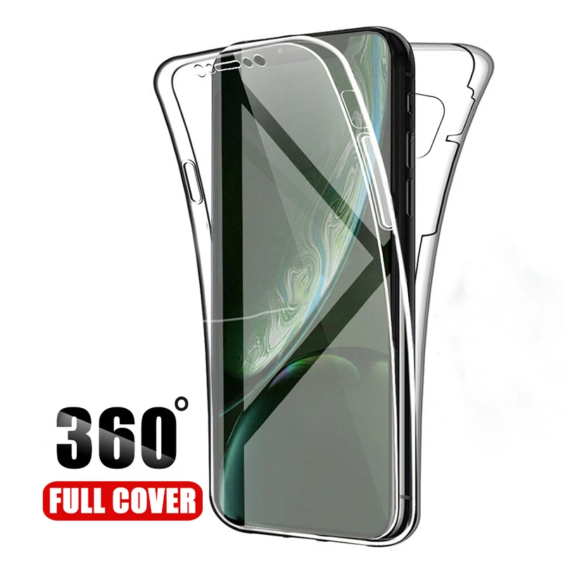 Защитный прозрачный чехол с полным покрытием 360 градусов для iPhone 13 12 Mini 11Pro XS Max X XR 6