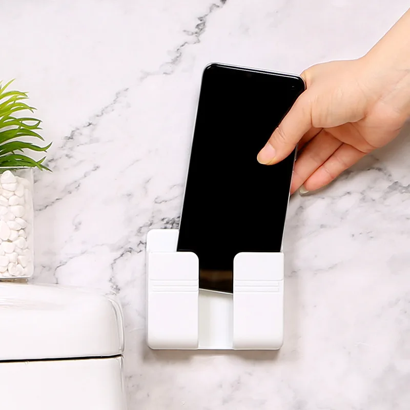 Mobile Phone Charging Holder Wall Mounted Organizer Remote Control Storage Box Cellphone Hanging Bracket | Дом и сад