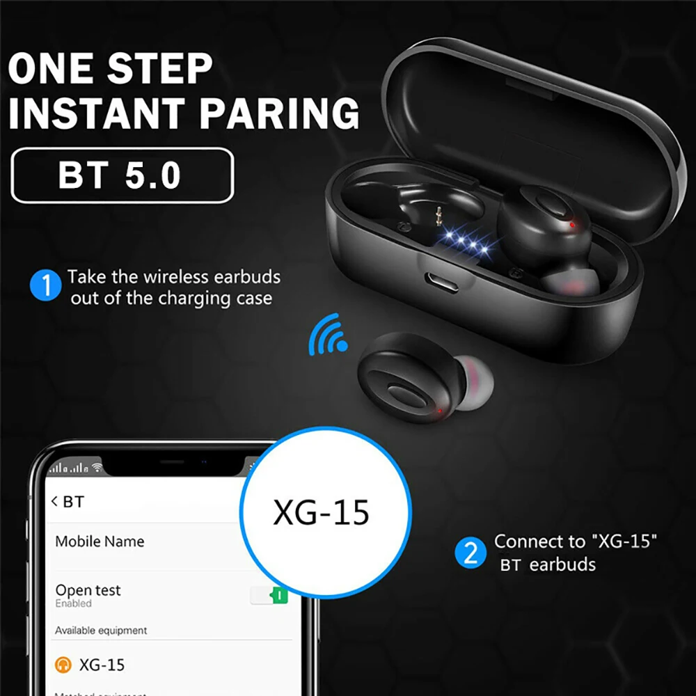Беспроводные наушники Vtin XU654 спортивные водонепроницаемые мини Bluetooth 5 0