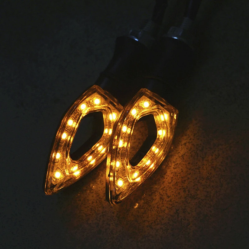 

1Pc Tail Lights Indicators for Moto Motorbike Motorcycle Accessories yellow red 12 LED Turn Signal Motorcycle Turn Signals Light