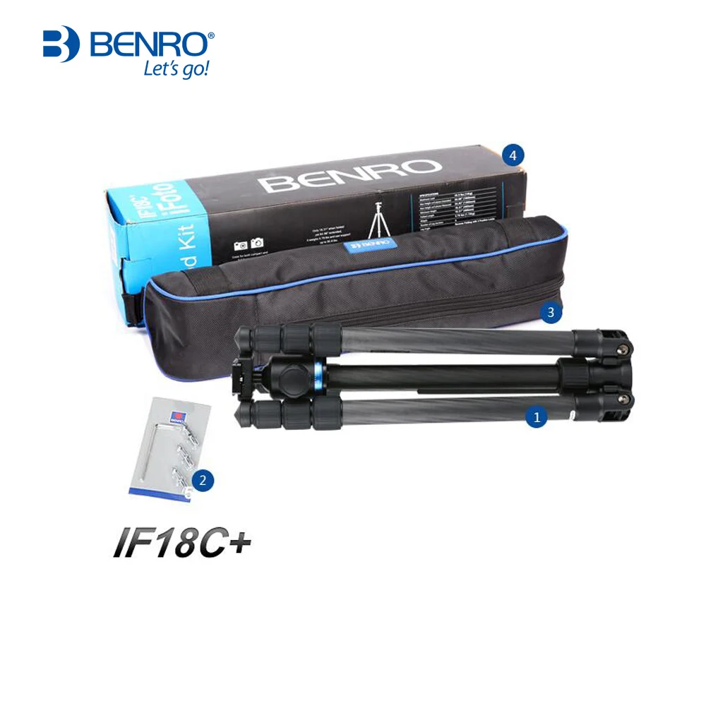 Штатив Benro iF18C + iF18CPlus из углеродного волокна портативный рефлексивный монопод