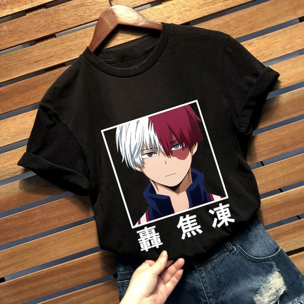 

Todoroki Shoto футболки аниме футболка Повседневная футболка Harajuku топы