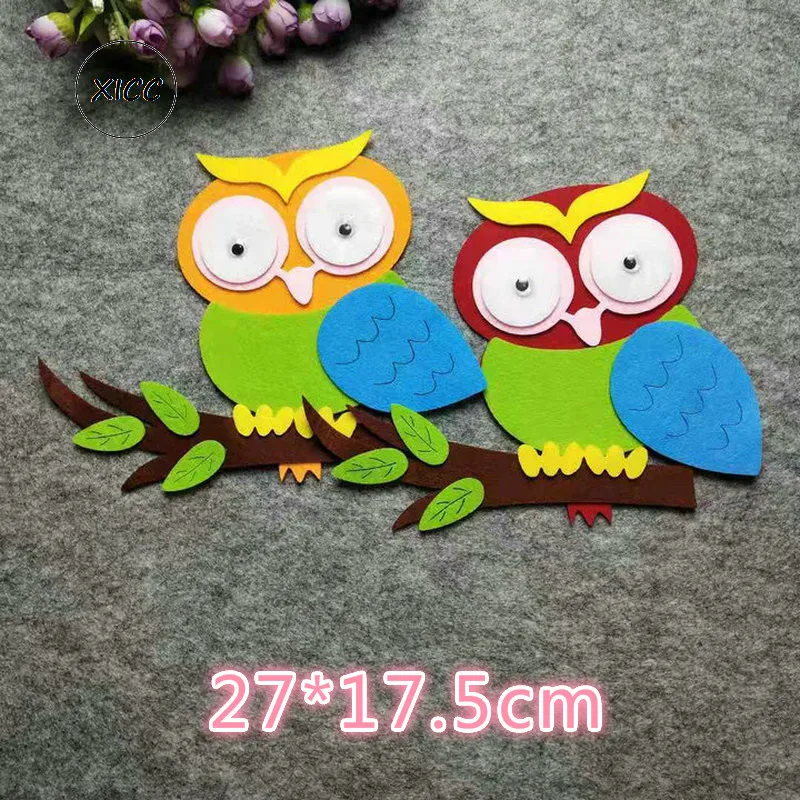 T N Сова дом нетканый Войлок накладка DIY Детский сад настенный паста украшения