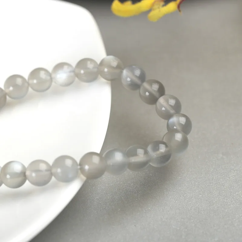 JD Jewelry Factory 4/5/6/7/8mm Natural 7A Gray Moonstone Beads Labrador Handmade Bracelet For Men And Women Light Luxulry | Украшения и
