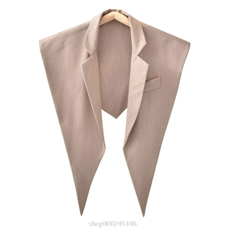 

Triangle Scarf Shawl Lapel Solid Color Fake Collar Necklace Vest Office Lady Blouse Decorative Clothing O29 20 Dropshipping
