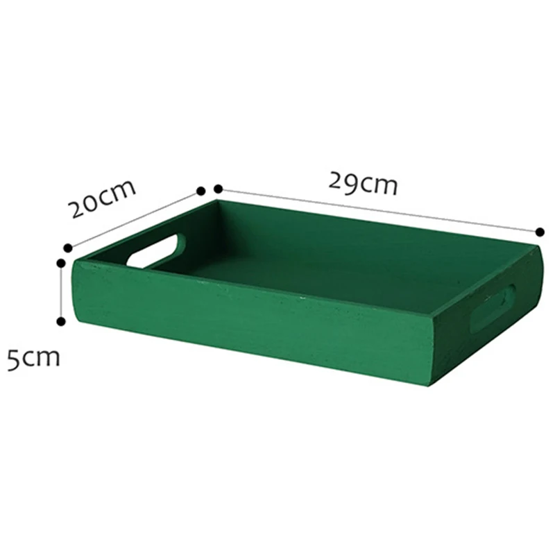 Rectangle Wooden Storage Tray Decoration Serving Trays With Handles For Home Party Breakfast Tea Desk Organizer | Дом и сад
