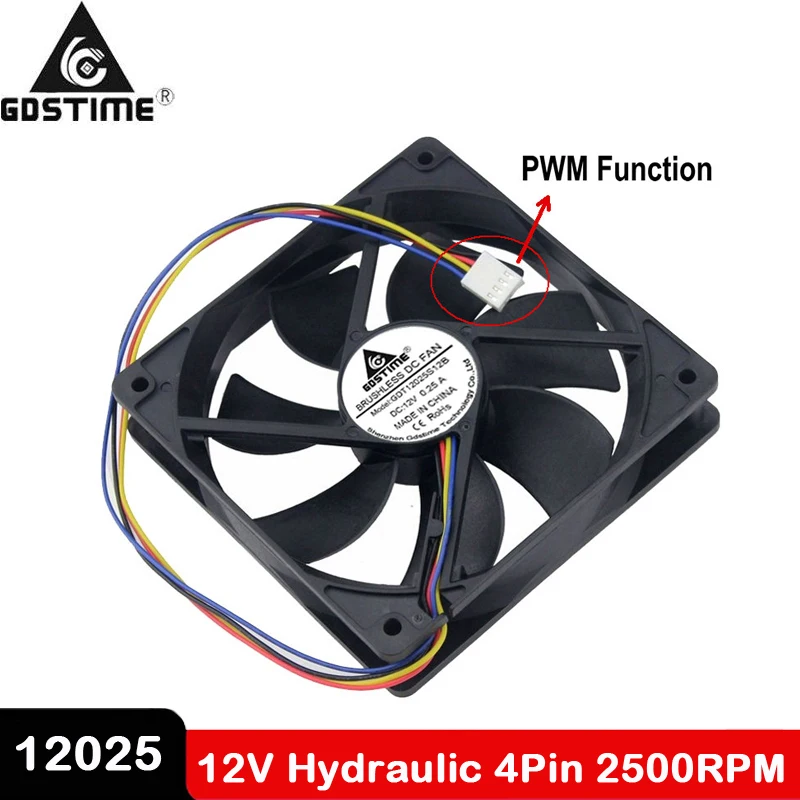10 шт. гидравлический кулер для процессора 120x25 мм 12 см|cpu cooling fan|cpu coolingfan 4 pin |