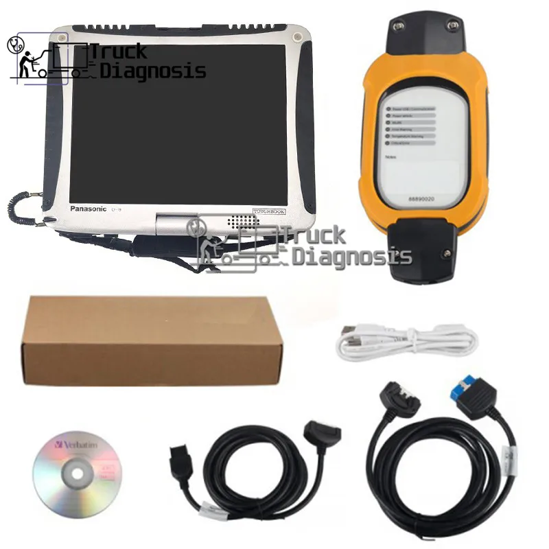 

VCADS 88890180 diagnostic scanner 88890020 truck diagnostic tool with toughbook CF19 Laptop 2.7 PTT in development model