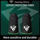 1 Пара Противоскользящие Игровые перчатки из углеродного волокна, рукав для пальцев для Pubg, COD мобильных игр, защитные перчатки для пальцев, перчатки для больших пальцев