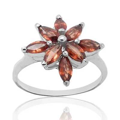 

CoLife Jewelry VVS Grade Garnet Silver Ring for Party 2.5mm*5mm Natural Garnet Ring Fashion 925 Silver Garnet Jewelry