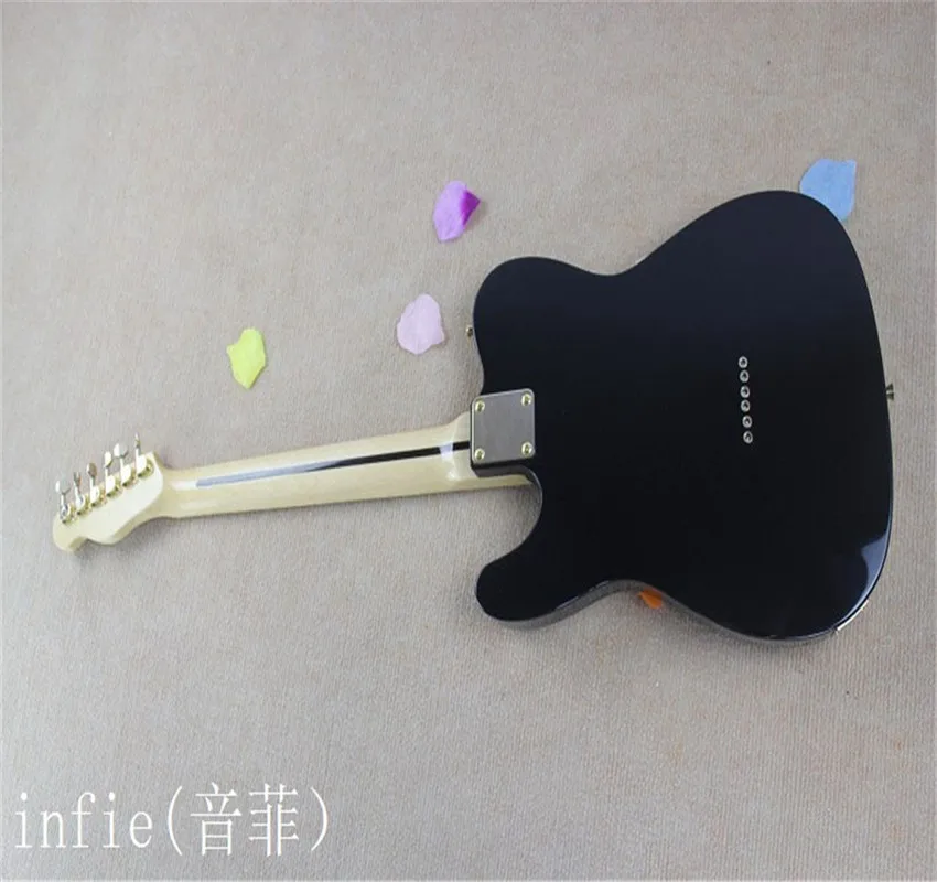 Бесплатная доставка новая электрогитара с золотым узором импортные запчасти Wong