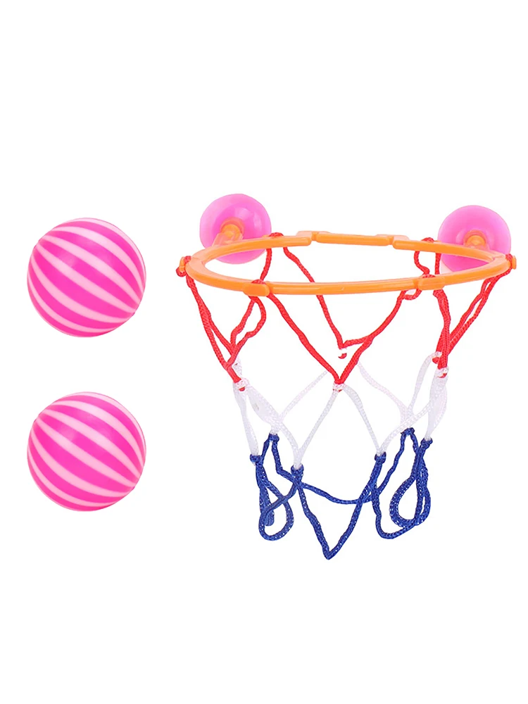 Набор для игр в ванной "Бросай в корзину" для малышей с 2 мини-баскетбольными мячиками и случайным душем.