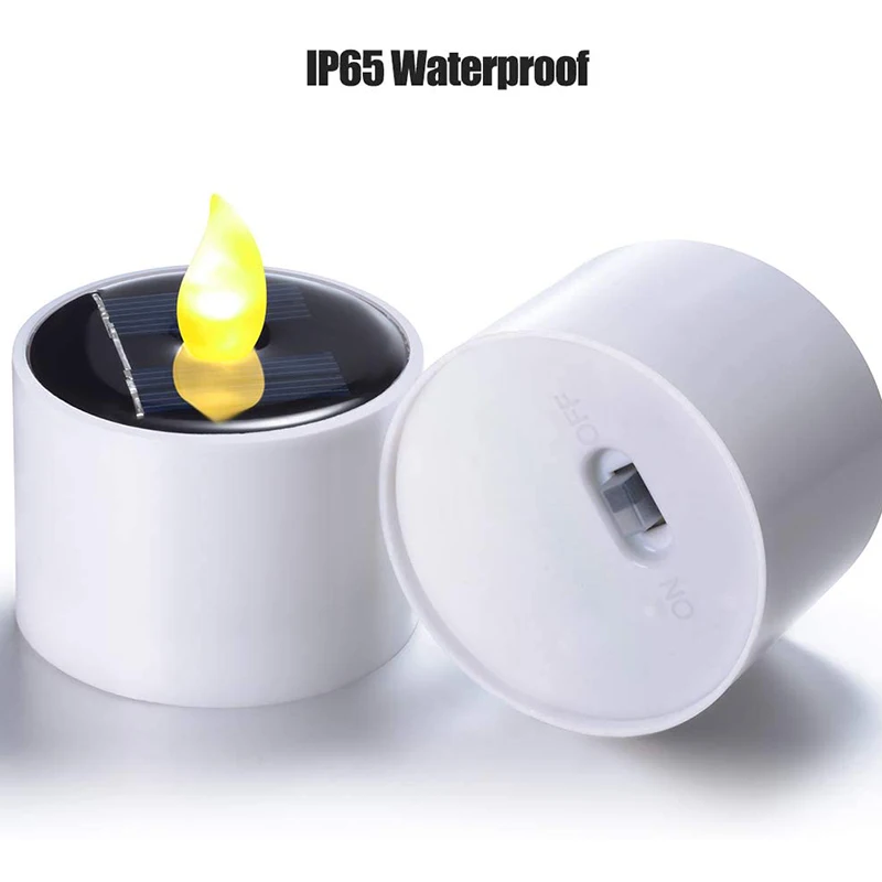 9 шт. солнечные чайные лампы перезаряжаемые светодиодные короткие свечи без