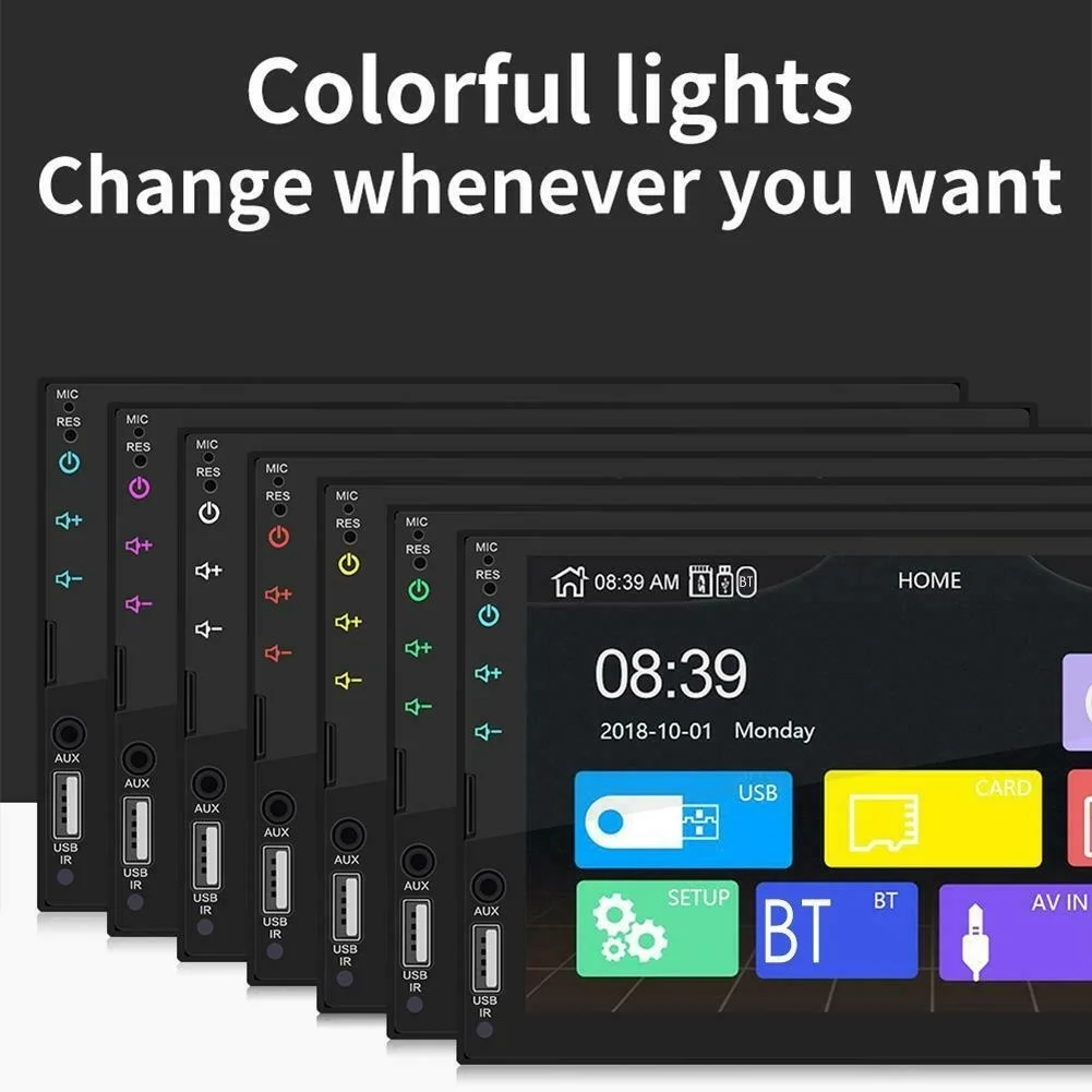 Автомагнитола 2 Din мультимедийный плеер с емкостным сенсорным экраном 7 дюймов