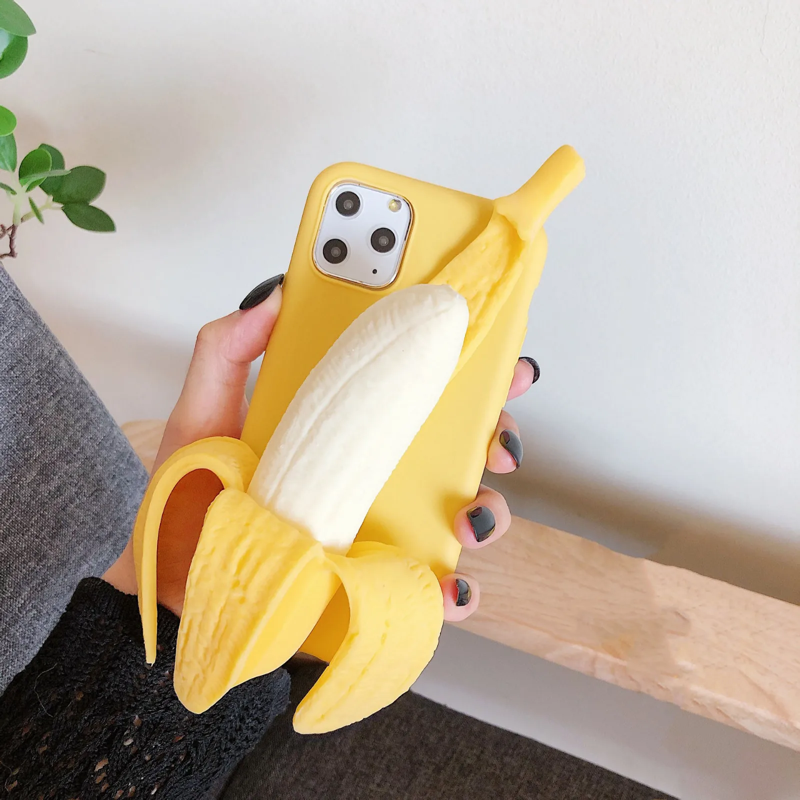 

Banana Phone Case For Iphone12pro For Iphone11promax For Iphone X3d Cartoon Silicone Pressure Shockproof Protective Case 6.1 In