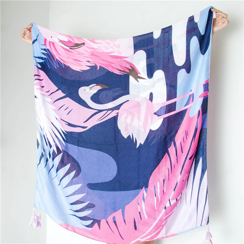 

2020 new Print silk Scarves Autumn Cotton and Linen Scarf ethnic style seaside colour Shawls lady summer Sunscreen Beach towel