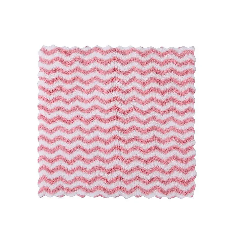 Кухонные салфетки в полоску для мытья посуды ткань чистки стола утолщенная