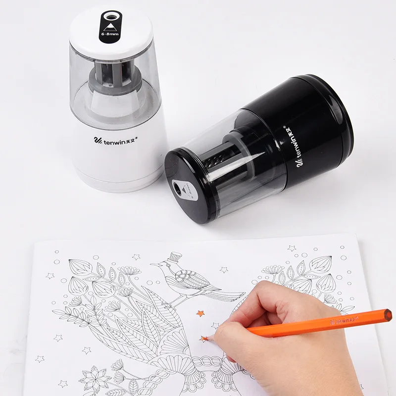 Электрическая точилка для карандашей автоматическая 6 мм-8 мм с аккумулятором или