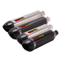 universal motorcycle exhaust tail pipe with silencer 51mm diameter 460560mm length carbon fiber or stainless steel for modified