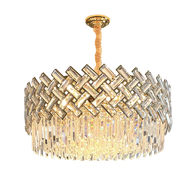 

Современная золотистая Хрустальная подвесная люстра E14, роскошный светильник, домашний светильник для гостиной, столовой, кухни
