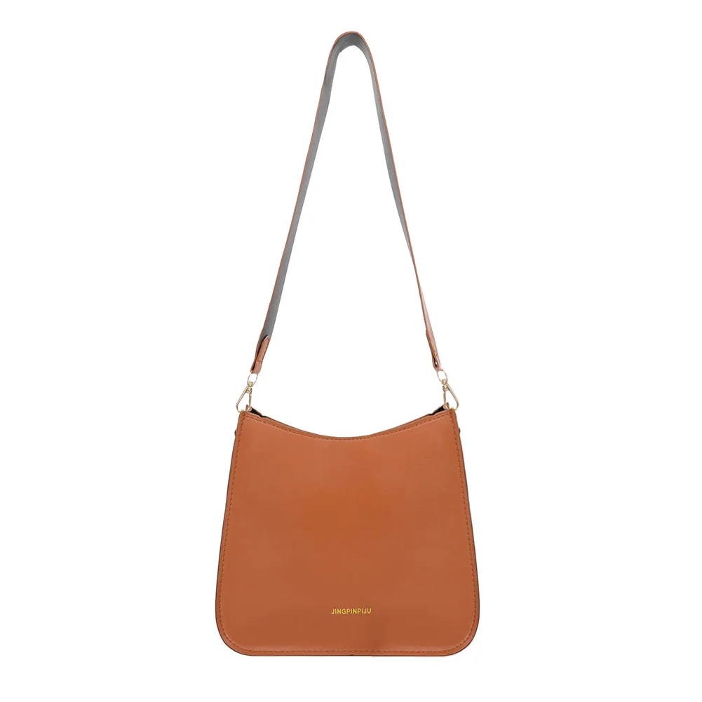 

Youth Ladies Simple Versatile Bag Solid Big Capacity Shoulder Handbag Portable Lady Leather Street Top-handle Bags