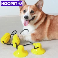 hoopet dog toys single suction cup corn pull toy for puppy bite resistant toy for hiromi corgi dog accessories rubber dog toy