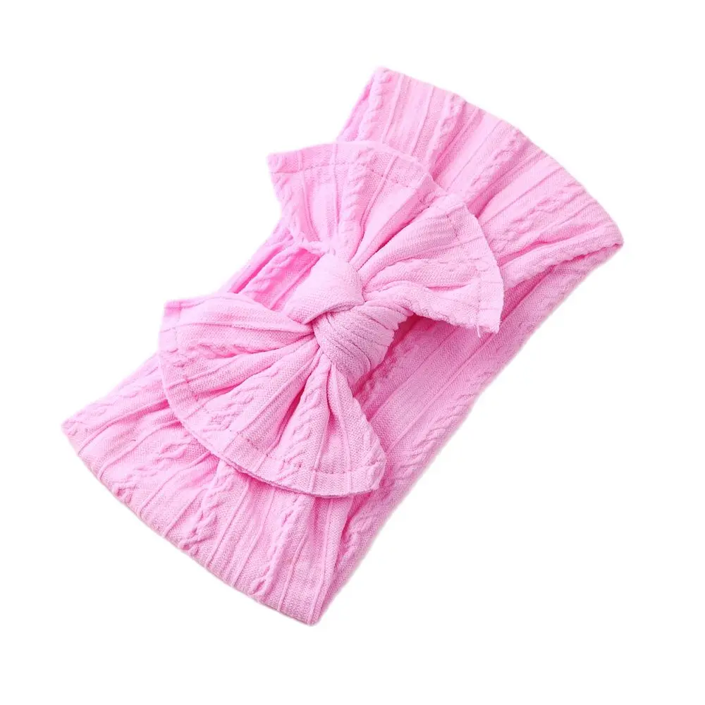 

Solid Fashion Bows Baby Headband For Children Turban Elastic Nylon Baby Girls Headbands Newborn Kids Headwear Hair Accessories