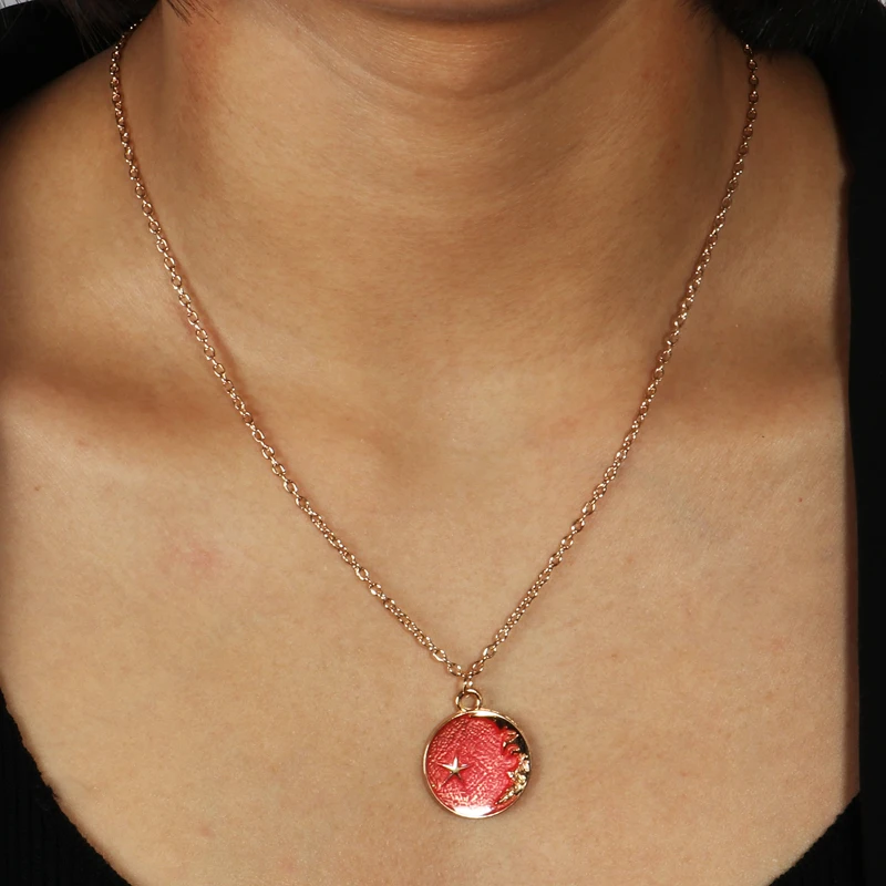 

Tenande Bohemian Natural Stone Beads Stars Chain Necklaces for Women Animal Cat Moon Heart Pendants Necklaces Jewelry Gifts