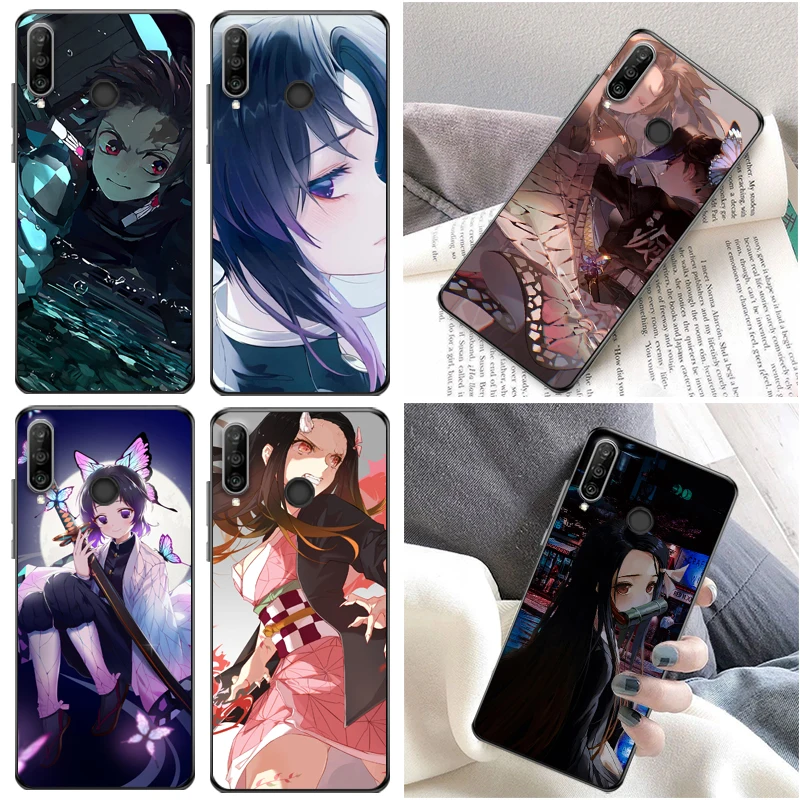 

Demon Slayer Kamado Nezuko Kimetsu No Yaiba Agatsuma Zenitsu Kamado Tanjirou Phone Case For Huawei P30 Pro Lite Back Cover