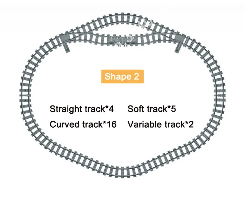 10 100 шт/партия городские поезда поезд рельс изогнутые рельсы Строительные блоки