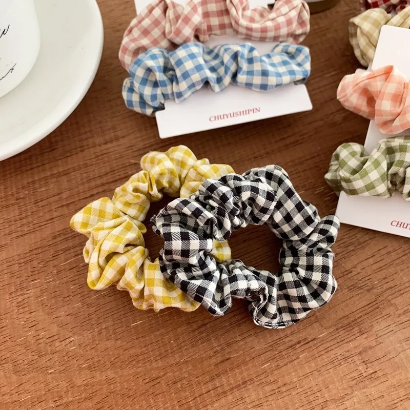 

Sweet Temperament Trellis Maiden HairCircles College Style Girl Elastic Band Head Rope Lady Pricking Hair Hairrope Hair Ornament
