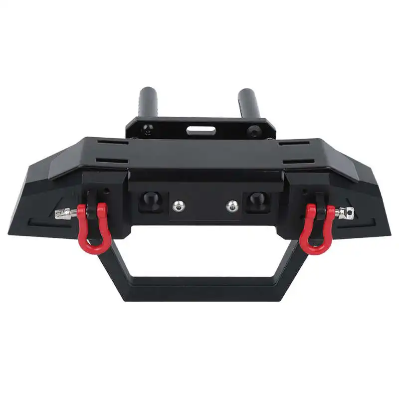 

Front Bumper For SCX10 90046 90047 1/10 RC Car Metal Front Bumper with LED Lights Accessory Black