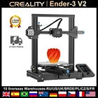 Набор для 3D-принтера Creality Ender-3 V2, Модернизированная Бесшумная материнская плата, стеклянная платформа, цветной ЖК-датчик 4,3 дюйма, возобновление печати