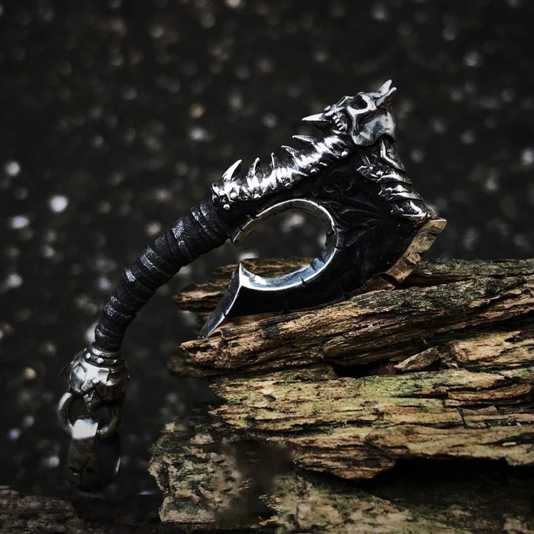 925 серебро оригинальный дизайн ожерелье Топор кулон s для мужчин ювелирные