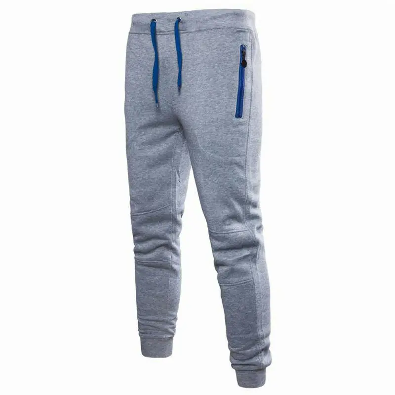 Newest trendy solid casual Men Sport Pants Long Trousers Tracksuit Fitness Workout Joggers Gym high waist Sweatpant M-3XL | Мужская