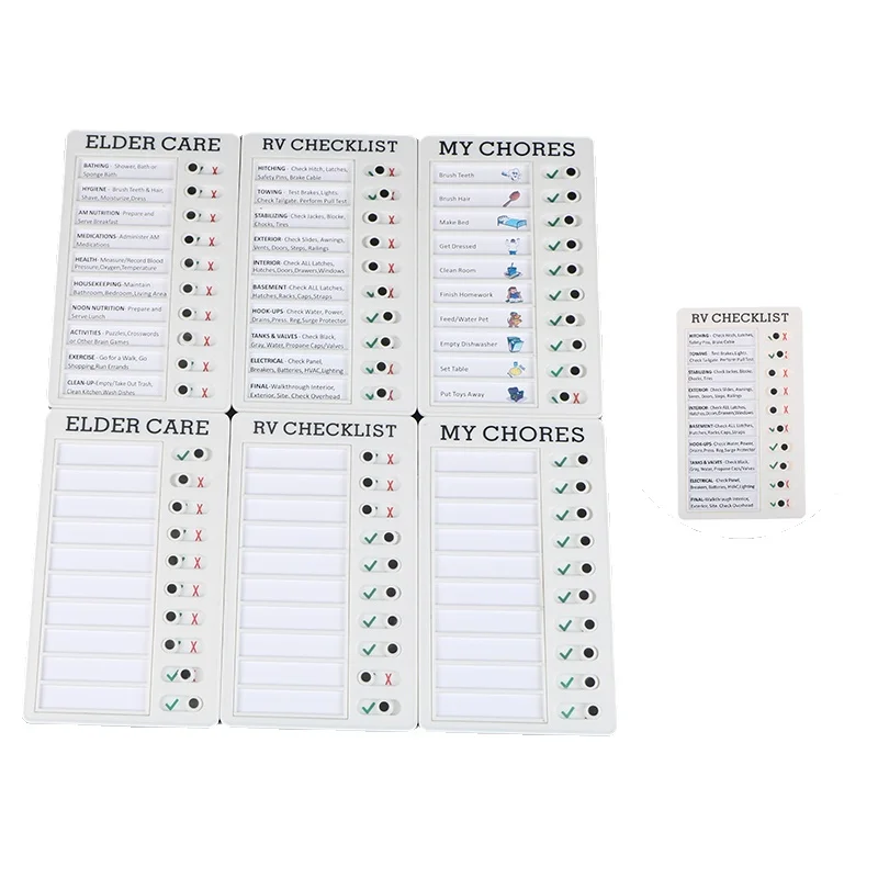 

Memo Plastic Board Chore Chart Reusable RV Checklist,My Chores ,Elder Care Checklist Daily Planner Responsibility & Behavior New